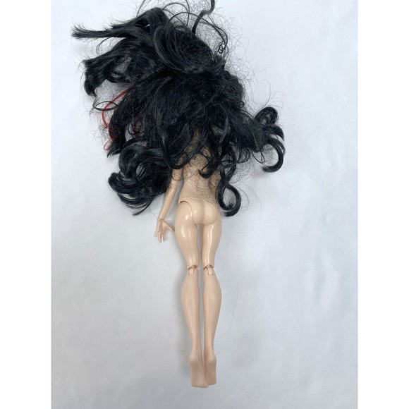 Ever After High Lizzie Hearts Fashion Doll 10” Black Pink Hair No Clothes Naked - Picture 4 of 7